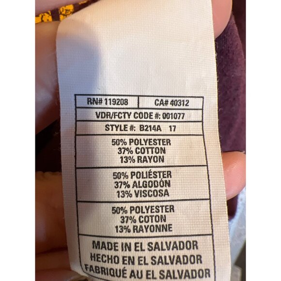 Arizona State Sun Devils Collegiate Graphic Tee Maroon Adidas Soft Crew Neck - Picture 10 of 10